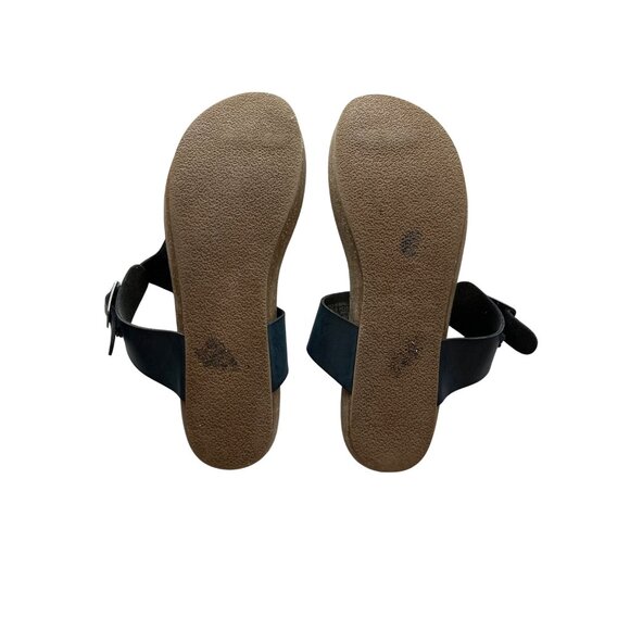 Blowfish Malibu Blue T Strap Sandal Braided Adjustable Buckle Cork Sole Size 8.5 - Picture 7 of 7